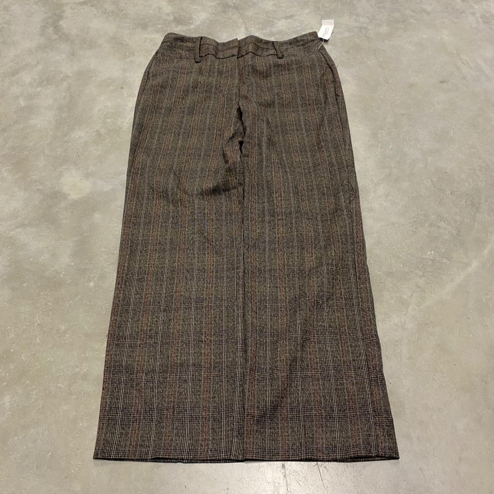 Dressbarn Signature Straight Plaid Dress Pants Brown Size 6 Short NWT